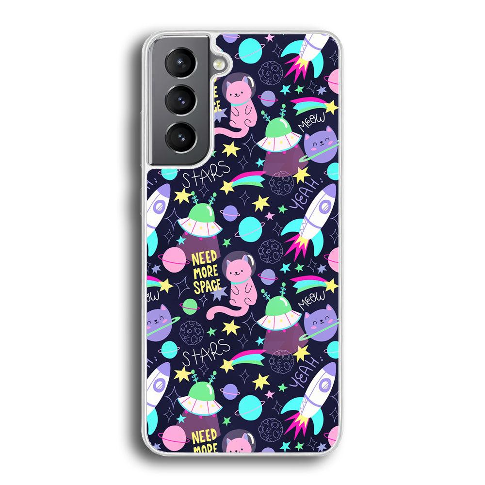 Animal Astronauts Rockets Cat Samsung Galaxy S21 Case-Oxvistore