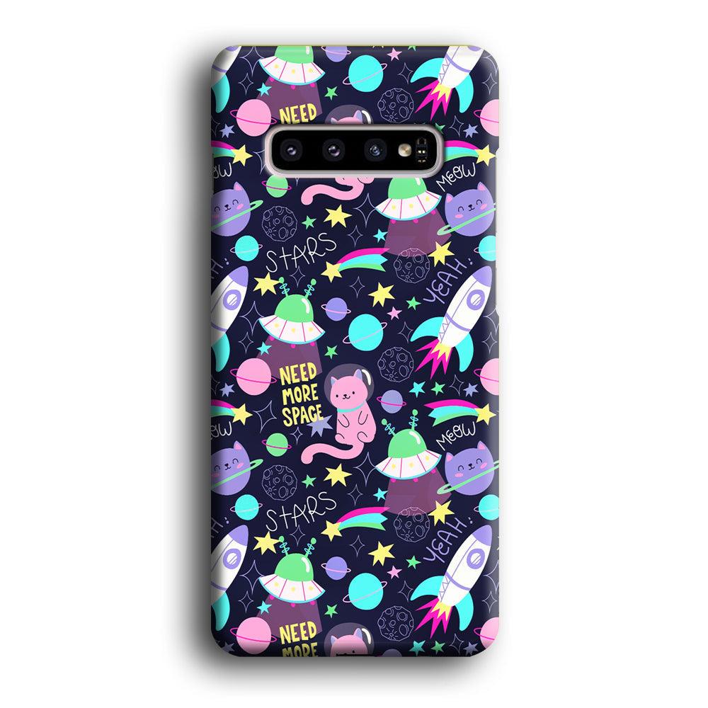 Animal Astronauts Rockets Cat Samsung Galaxy S10 Case-Oxvistore