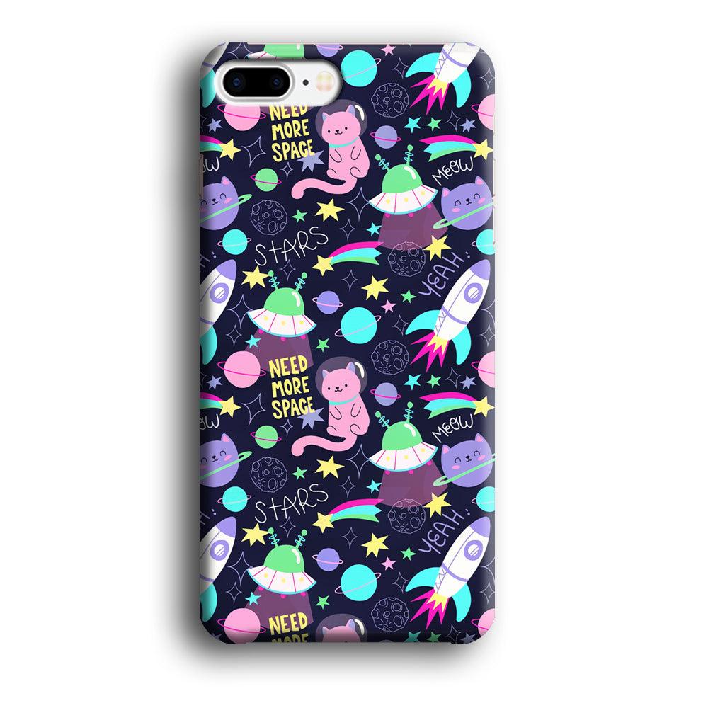 Animal Astronauts Rockets Cat iPhone 8 Plus Case-Oxvistore