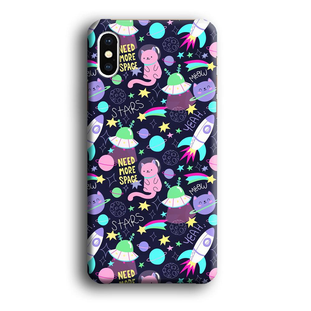 Animal Astronauts Rockets Cat iPhone X Case-Oxvistore