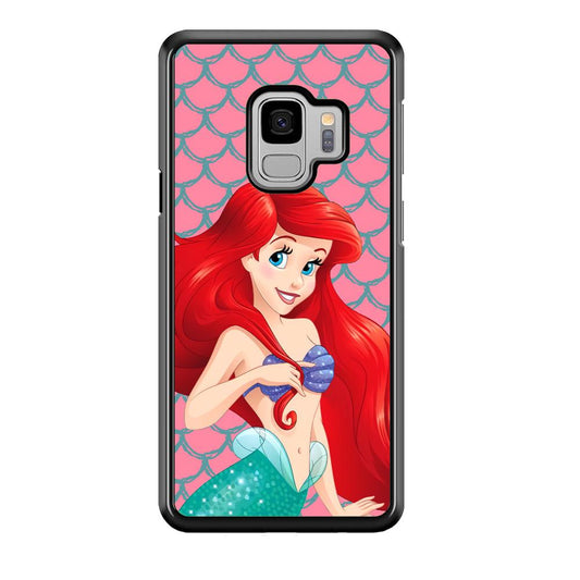 Ariel The Beauty Princess of Mermaid Samsung Galaxy S9 Case-Rubber Black (2D Case)-Oxvistore
