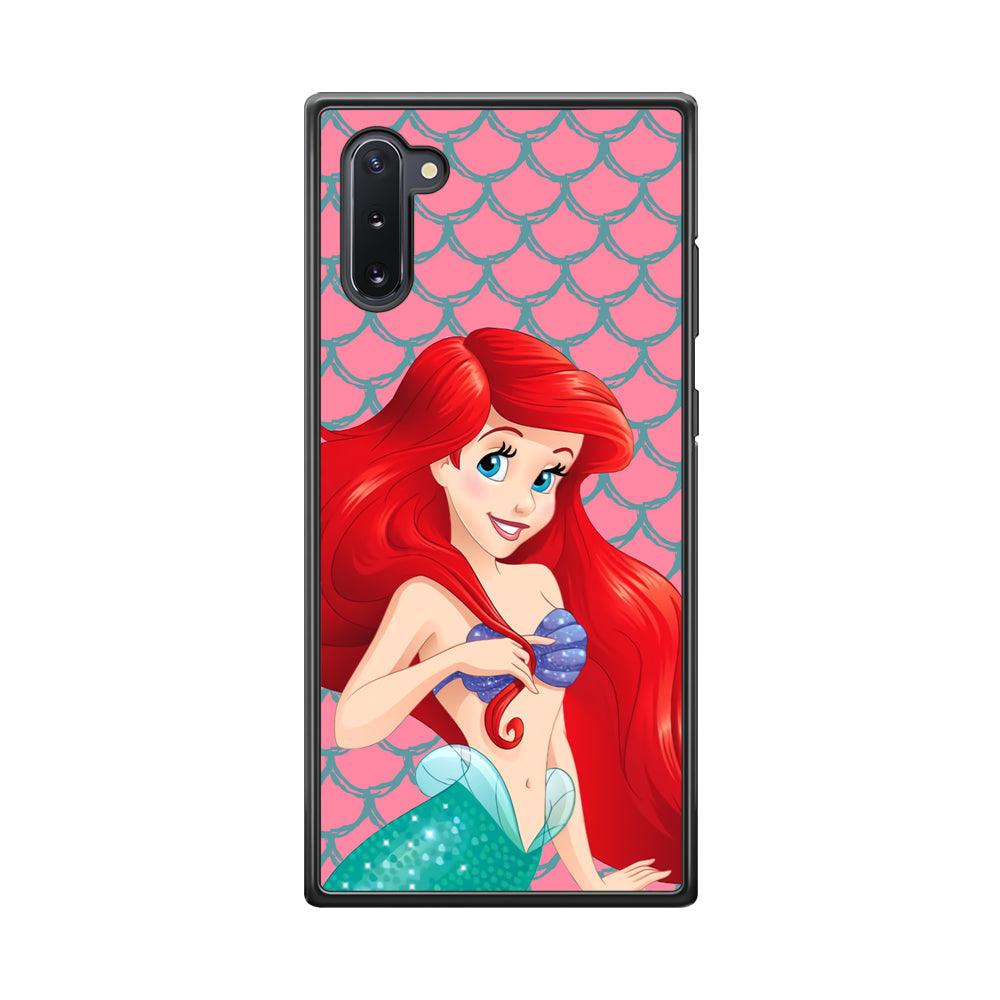 Ariel The Beauty Princess of Mermaid Samsung Galaxy Note 10 Case-Rubber Black (2D Case)-Oxvistore
