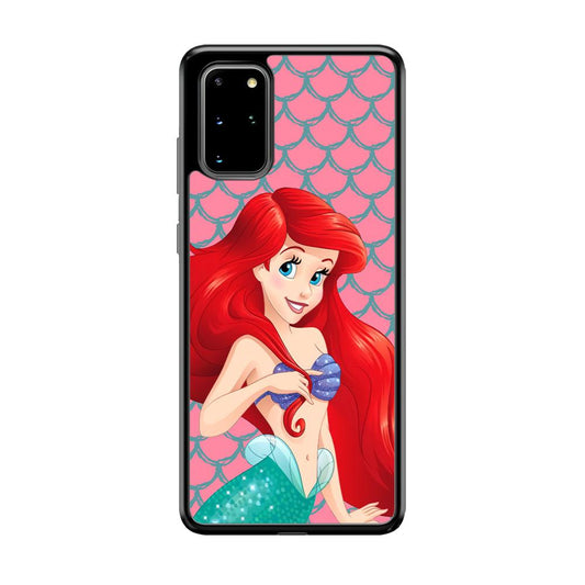 Ariel The Beauty Princess of Mermaid Samsung Galaxy S20 Plus Case-Rubber Black (2D Case)-Oxvistore