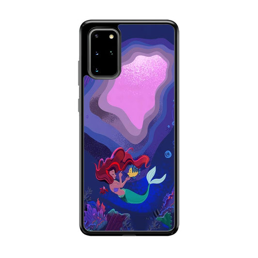 Ariel The Princess Deep of The Sea Samsung Galaxy S20 Plus Case-Rubber Black (2D Case)-Oxvistore