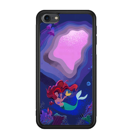 Ariel The Princess Deep of The Sea iPod Touch 6 Case-Rubber Black (2D Case)-Oxvistore