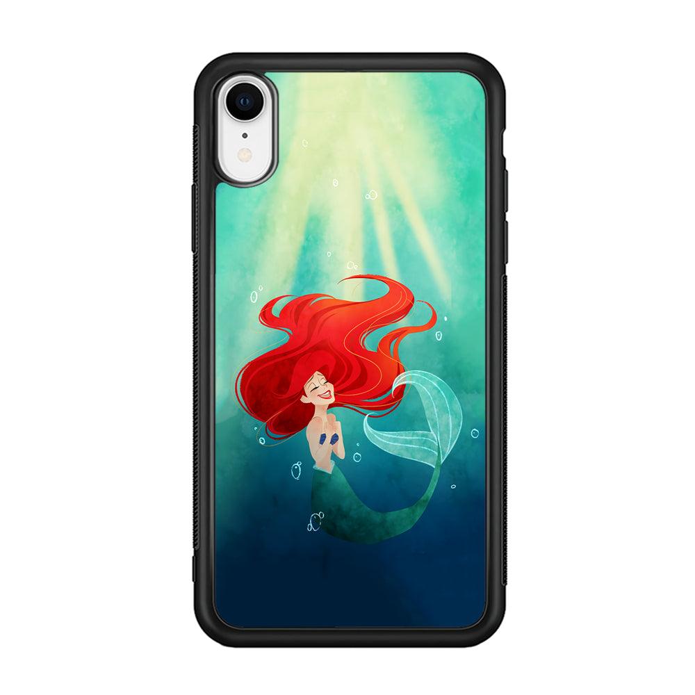 Ariel The Princess Happiness of Heart iPhone XR Case-Rubber Black (2D Case)-Oxvistore