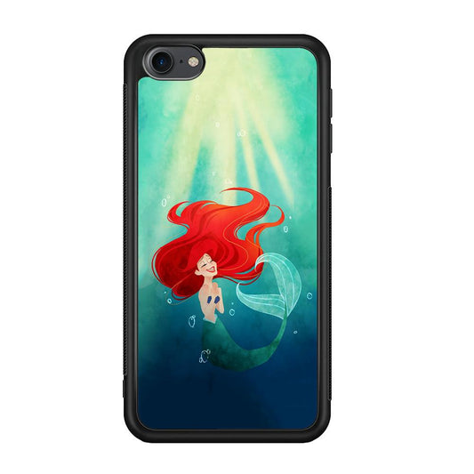 Ariel The Princess Happiness of Heart iPod Touch 6 Case-Rubber Black (2D Case)-Oxvistore