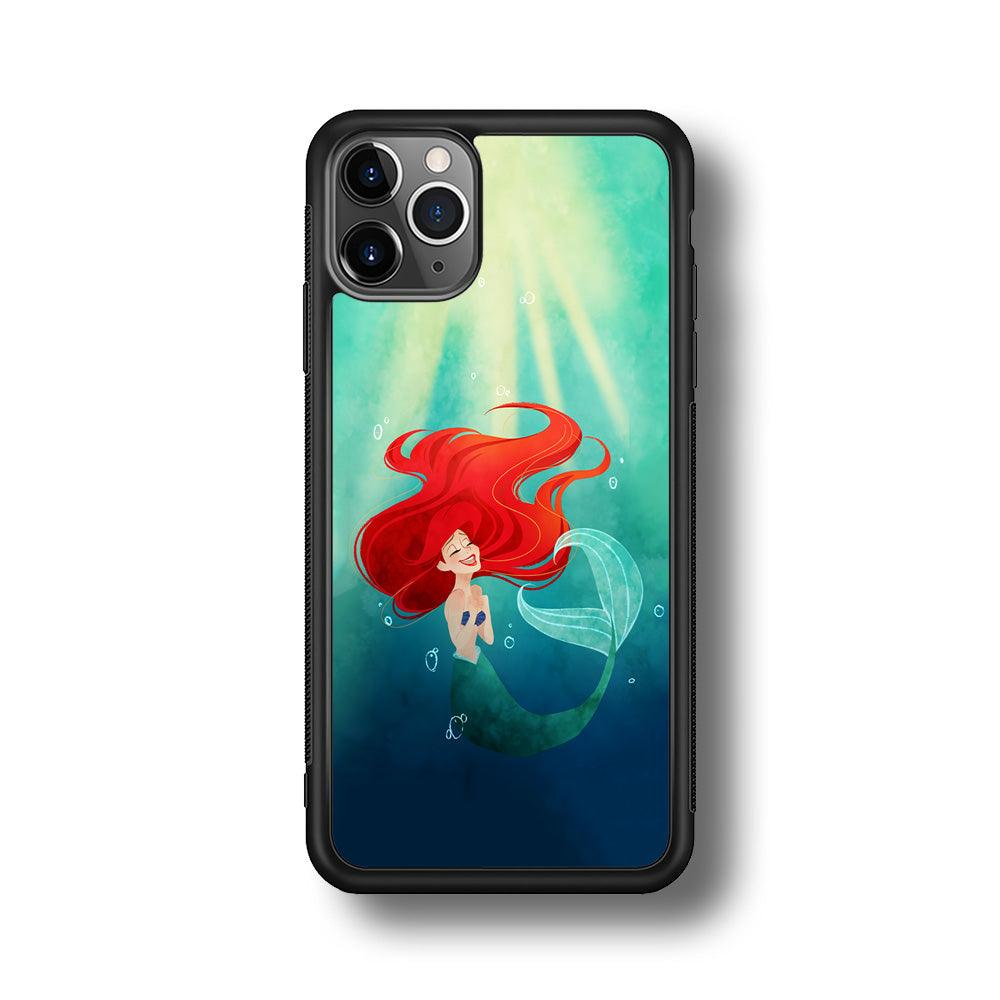Ariel The Princess Happiness of Heart iPhone 11 Pro Max Case-Rubber Black (2D Case)-Oxvistore
