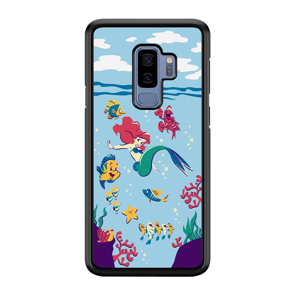Ariel The Princess Orchestra of Sea Samsung Galaxy S9 Plus Case-Rubber Black (2D Case)-Oxvistore