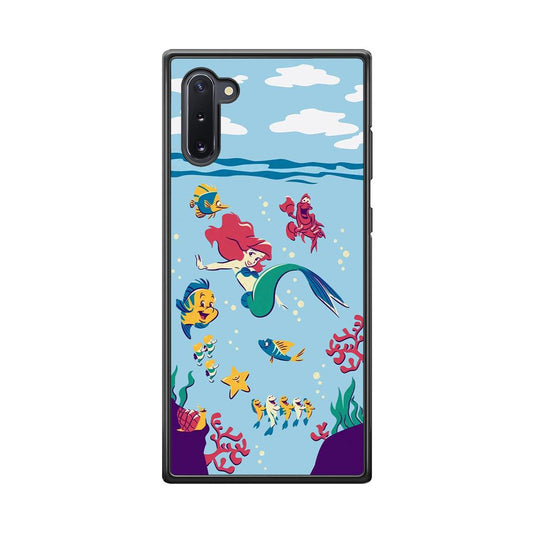 Ariel The Princess Orchestra of Sea Samsung Galaxy Note 10 Case-Rubber Black (2D Case)-Oxvistore