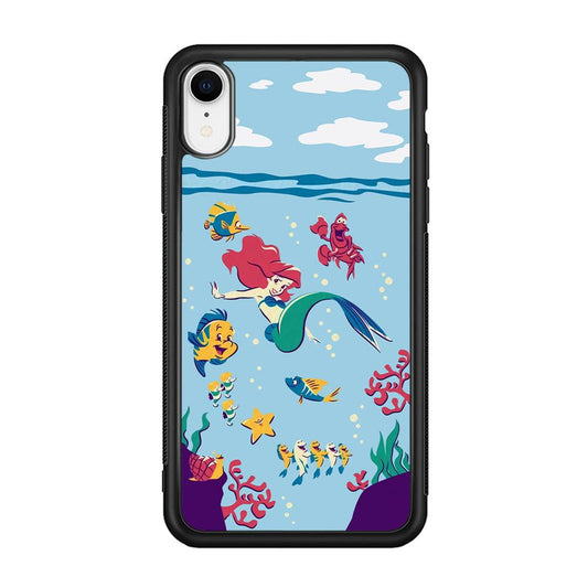 Ariel The Princess Orchestra of Sea iPhone XR Case-Rubber Black (2D Case)-Oxvistore
