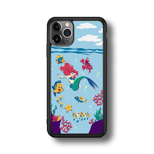 Ariel The Princess Orchestra of Sea iPhone 11 Pro Case-Rubber Black (2D Case)-Oxvistore