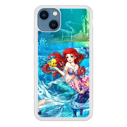 Ariel The Princess Sparkling Blue Water iPhone 13 Case-Oxvistore