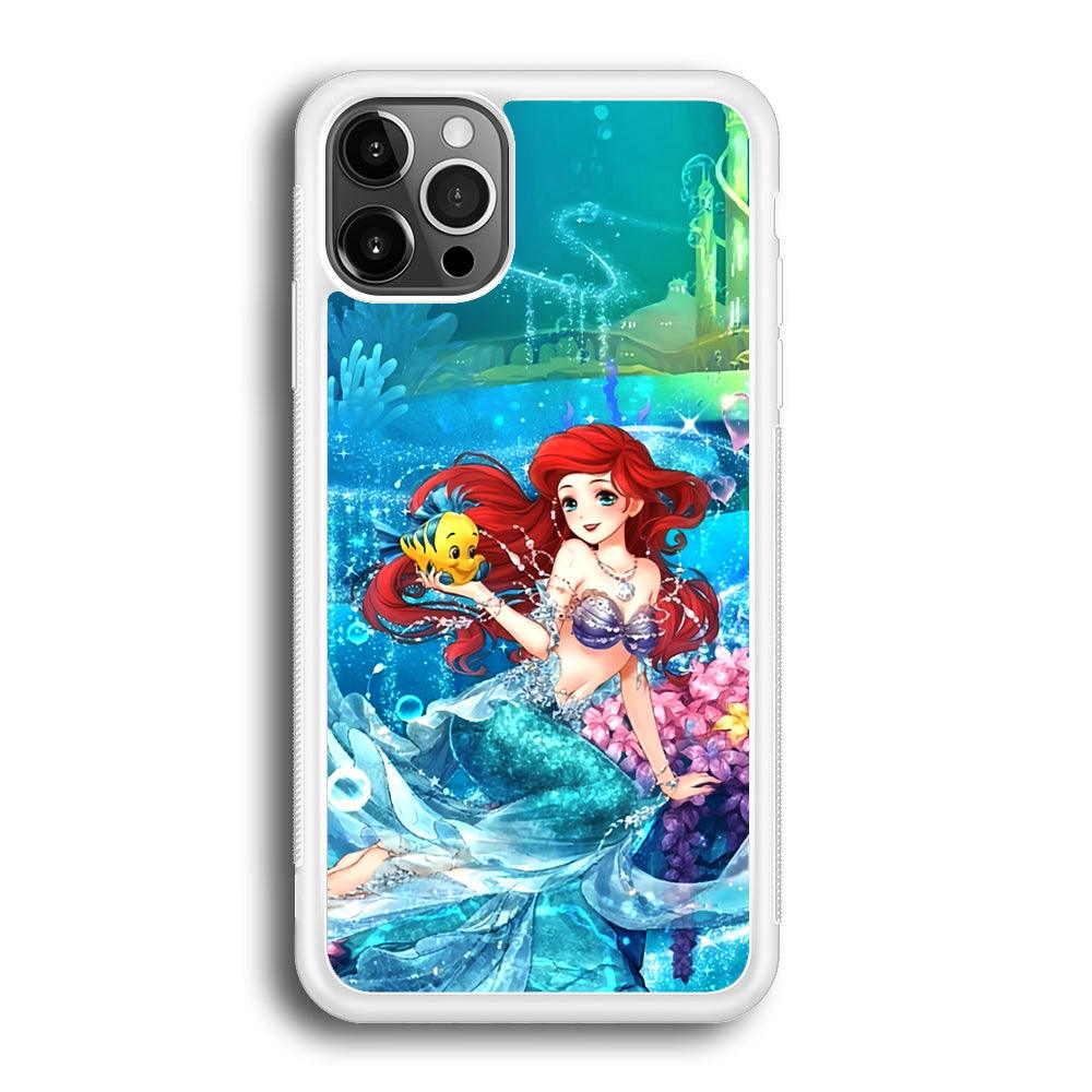 Ariel The Princess Sparkling Blue Water iPhone 12 Pro Max Case-Oxvistore