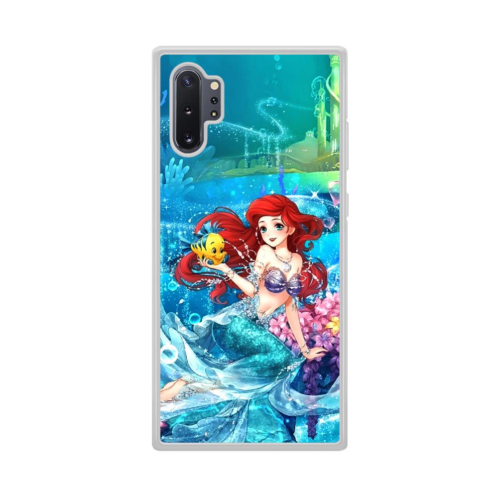 Ariel The Princess Sparkling Blue Water Samsung Galaxy Note 10 Plus Case-Oxvistore