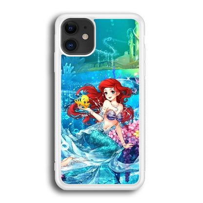 Ariel The Princess Sparkling Blue Water iPhone 12 Case-Oxvistore