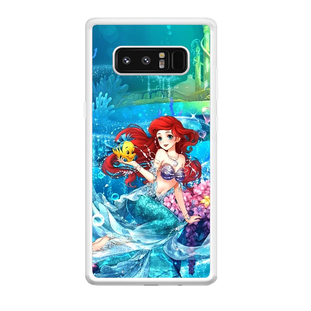 Ariel The Princess Sparkling Blue Water Samsung Galaxy Note 8 Case-Oxvistore