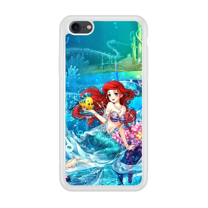 Ariel The Princess Sparkling Blue Water iPhone 8 Case-Oxvistore