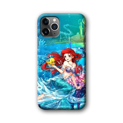 Ariel The Princess Sparkling Blue Water iPhone 11 Pro Case-Oxvistore