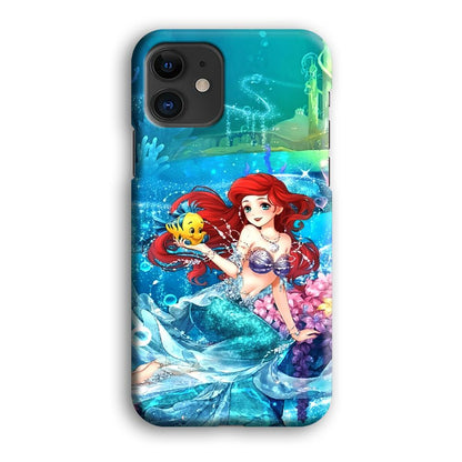 Ariel The Princess Sparkling Blue Water iPhone 12 Case-Oxvistore