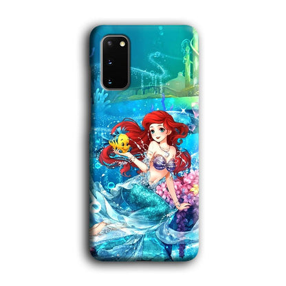 Ariel The Princess Sparkling Blue Water Samsung Galaxy S20 Case-Oxvistore