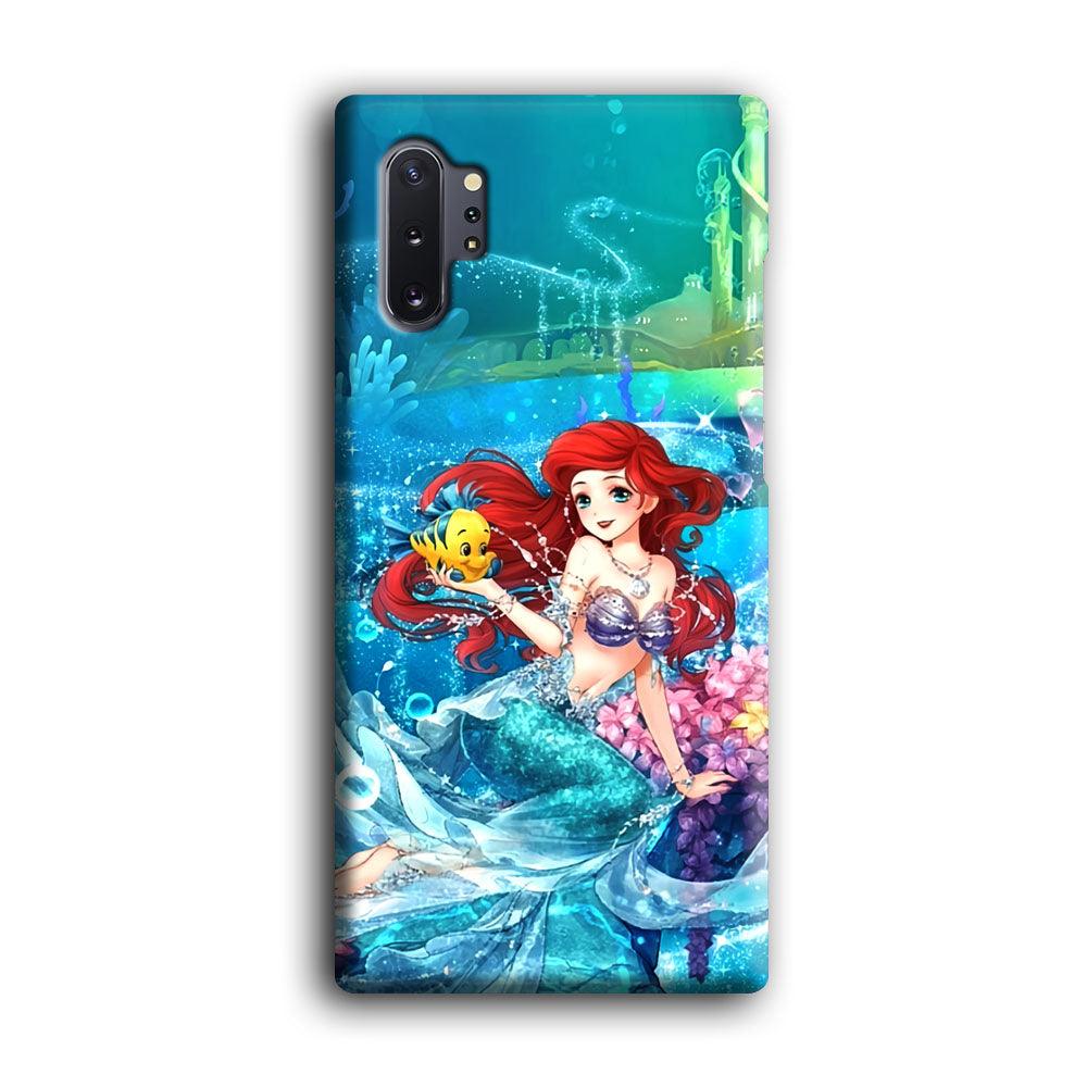 Ariel The Princess Sparkling Blue Water Samsung Galaxy Note 10 Plus Case-Oxvistore