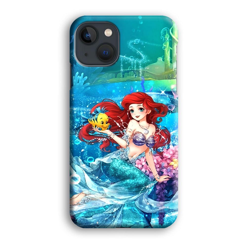 Ariel The Princess Sparkling Blue Water iPhone 13 Case-Oxvistore