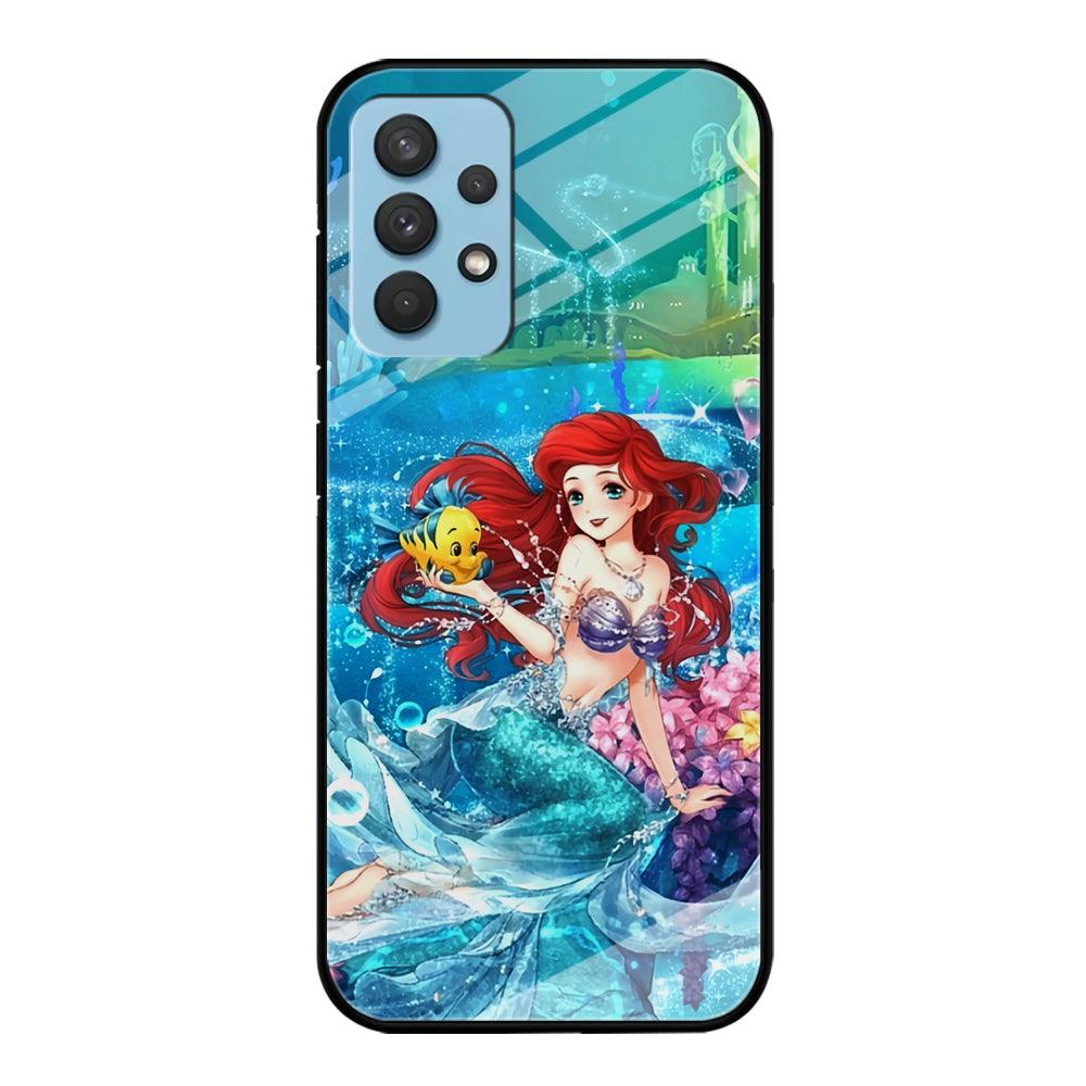 Ariel The Princess Sparkling Blue Water Samsung Galaxy A32 Case-Oxvistore