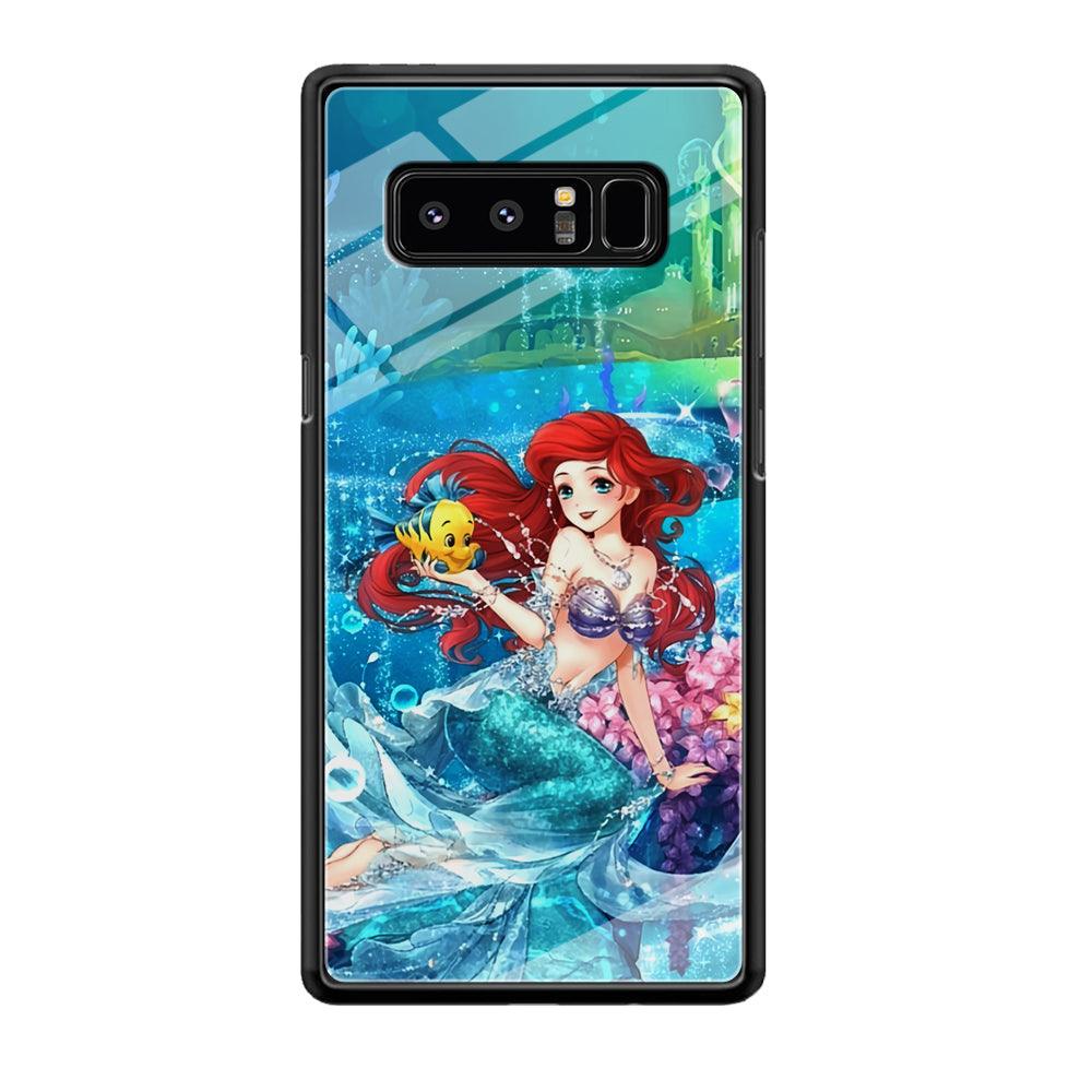 Ariel The Princess Sparkling Blue Water Samsung Galaxy Note 8 Case-Oxvistore