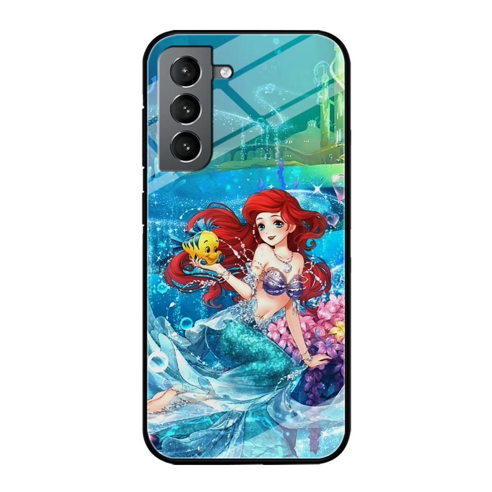 Ariel The Princess Sparkling Blue Water Samsung Galaxy S21 Case-Oxvistore