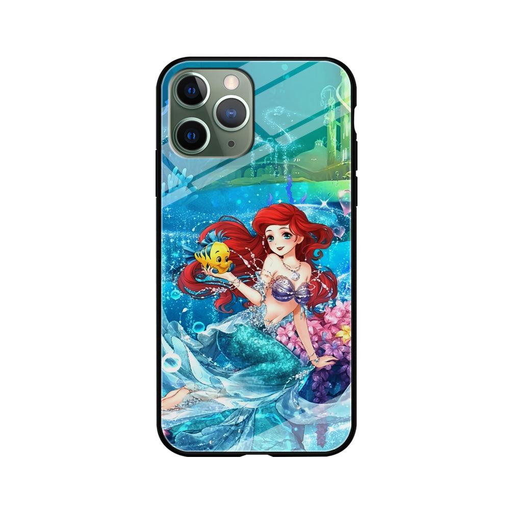 Ariel The Princess Sparkling Blue Water iPhone 11 Pro Case-Oxvistore