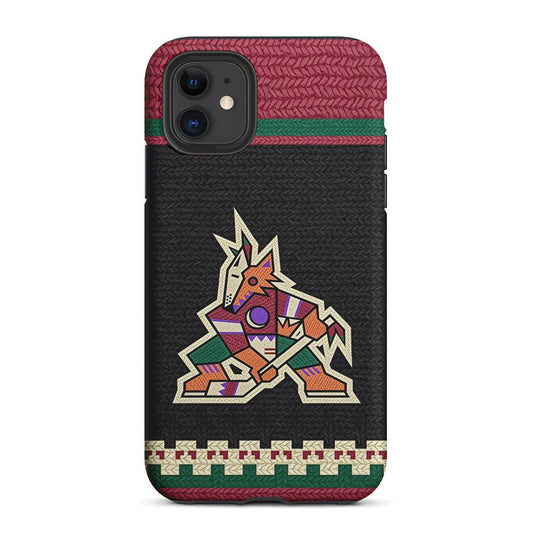 Arizona Coyotes Pattern 2 in 1 Tough Phone Case-Oxvistore