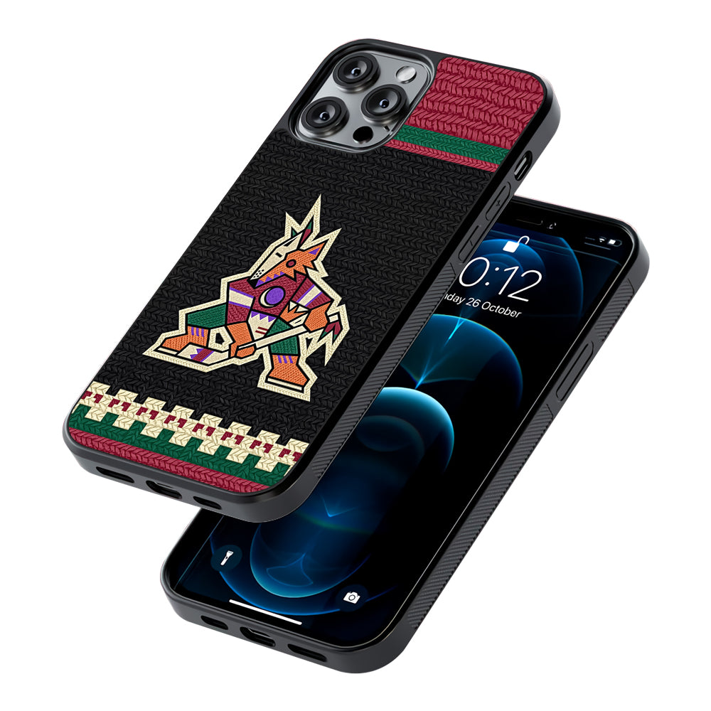 Arizona Coyotes Pattern 2D Rubber Phone Case