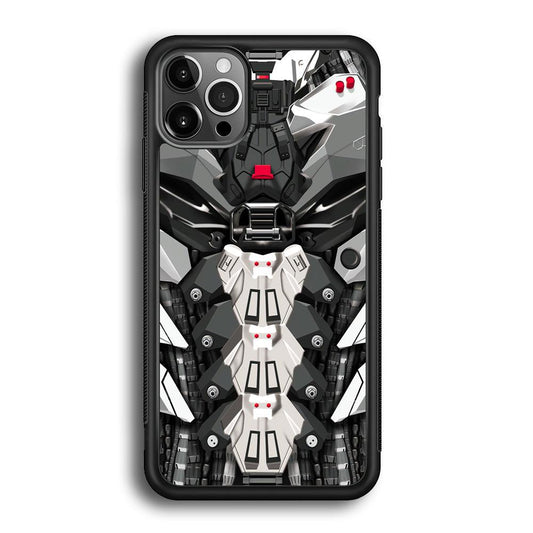Armored Skin of Soldier iPhone 12 Pro Case-Rubber White (2D Case)-Oxvistore