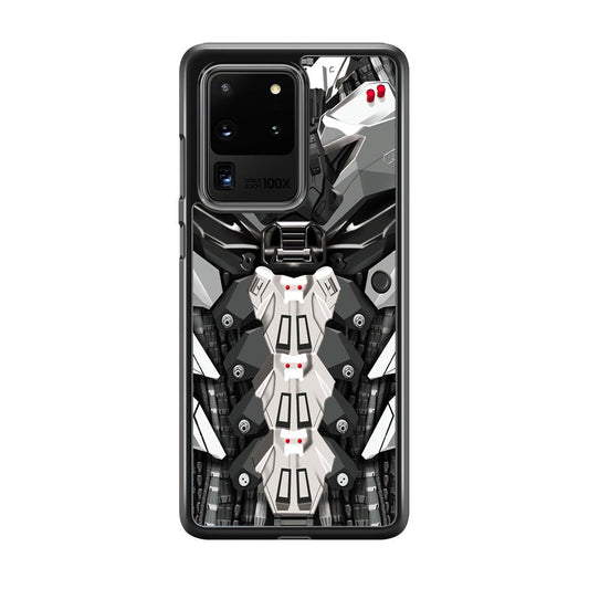 Armored Skin of Soldier Samsung Galaxy S20 Ultra Case-Rubber White (2D Case)-Oxvistore