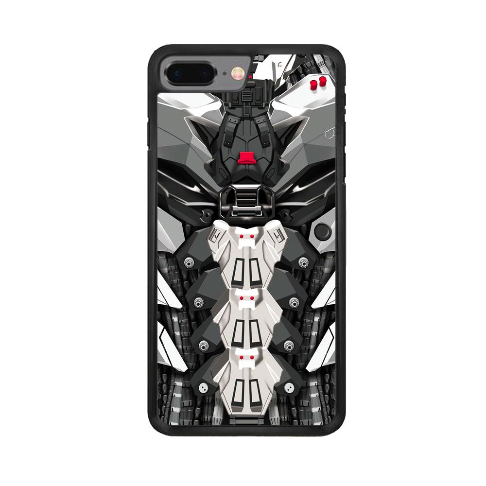 Armored Skin of Soldier iPhone 8 Plus Case-Rubber White (2D Case)-Oxvistore
