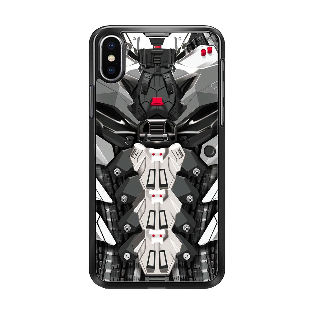 Armored Skin of Soldier iPhone XS Case-Rubber Black (2D Case)-Oxvistore