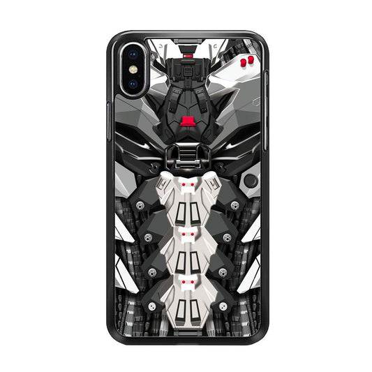 Armored Skin of Soldier iPhone XS Case-Rubber Black (2D Case)-Oxvistore
