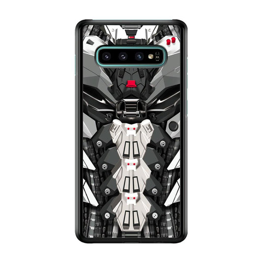 Armored Skin of Soldier Samsung Galaxy S10 Case-Rubber White (2D Case)-Oxvistore