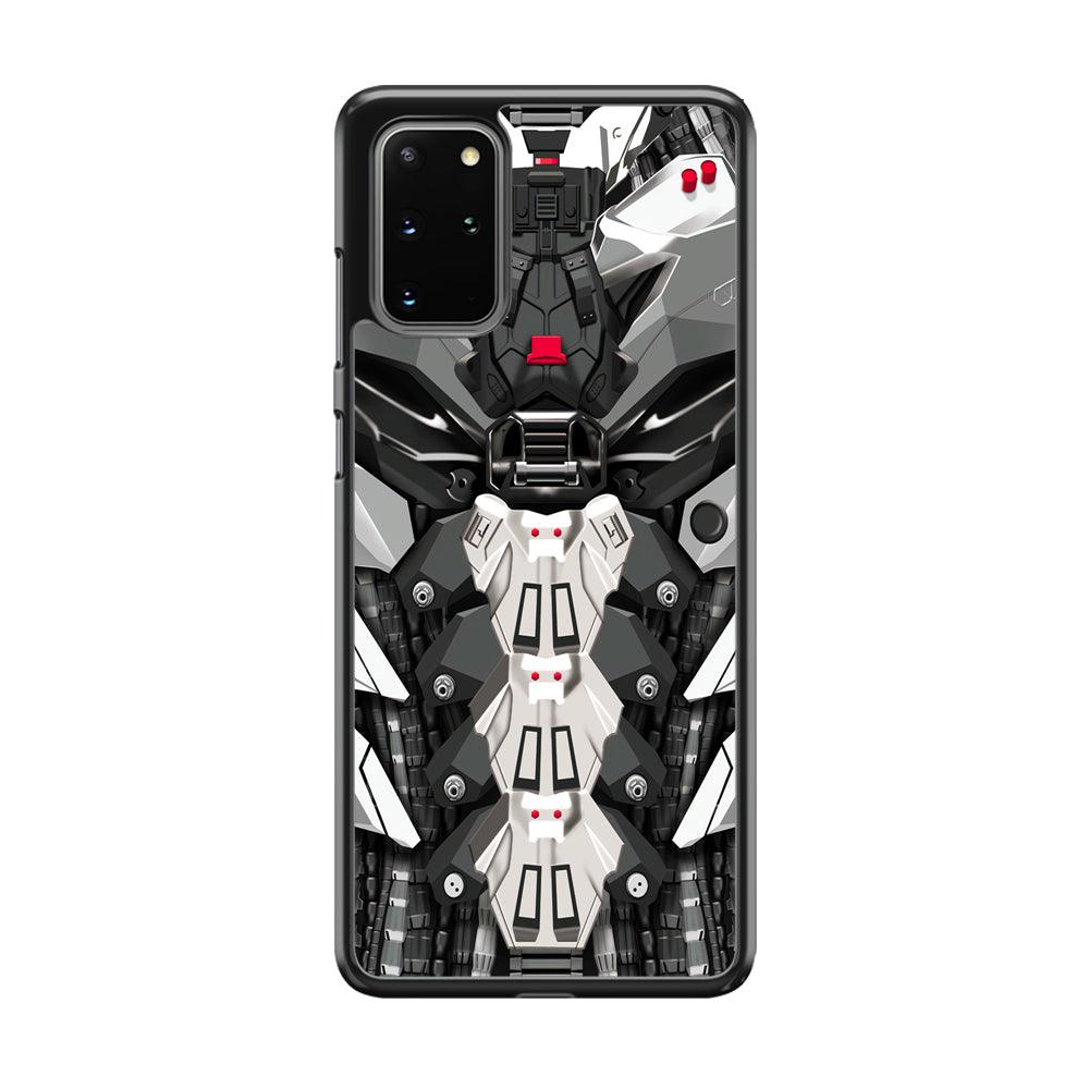 Armored Skin of Soldier Samsung Galaxy S20 Plus Case-Rubber White (2D Case)-Oxvistore