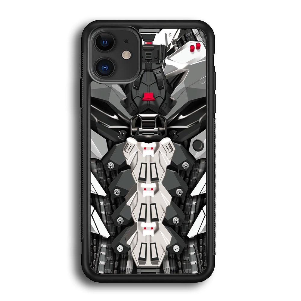 Armored Skin of Soldier iPhone 12 Case-Rubber White (2D Case)-Oxvistore