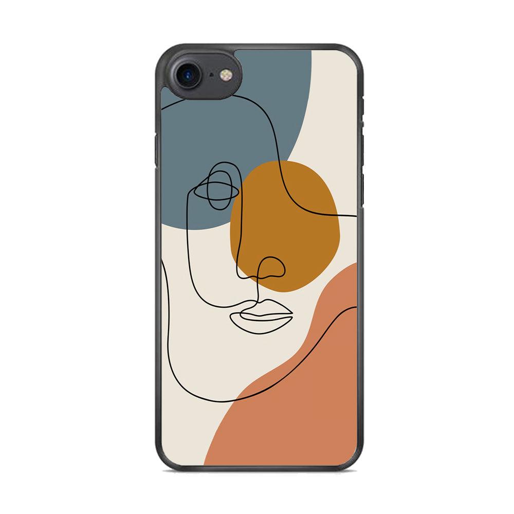 Art of Silhouette Moon Light iPhone 8 Case-Rubber Black (2D Case)-Oxvistore