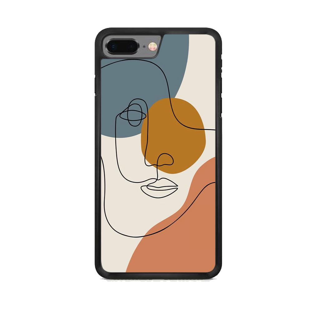 Art of Silhouette Moon Light iPhone 8 Plus Case-Rubber Black (2D Case)-Oxvistore