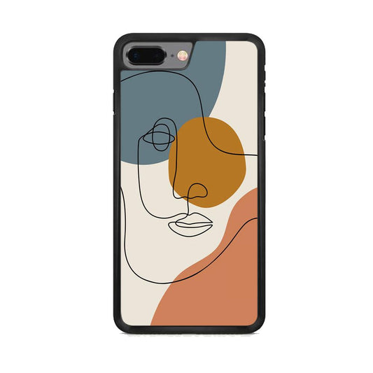 Art of Silhouette Moon Light iPhone 8 Plus Case-Rubber Black (2D Case)-Oxvistore