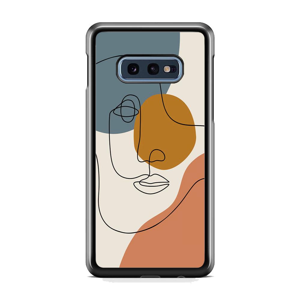 Art of Silhouette Moon Light Samsung Galaxy S10E Case-Rubber White (2D Case)-Oxvistore