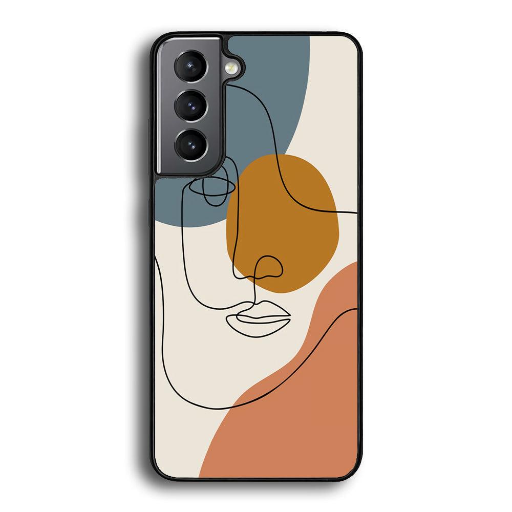 Art of Silhouette Moon Light Samsung Galaxy S21 Case-Rubber Black (2D Case)-Oxvistore