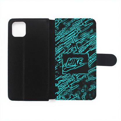 Artistic Nike Blue Abstract Flip Wallet Phone Case