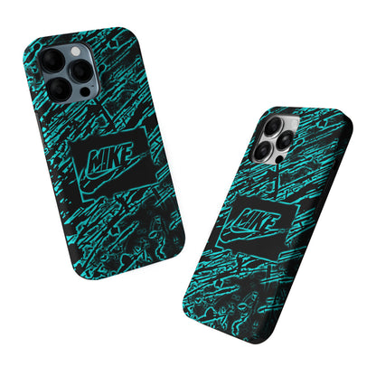 Artistic Nike Blue Abstract 2 in 1 Tough Phone Case