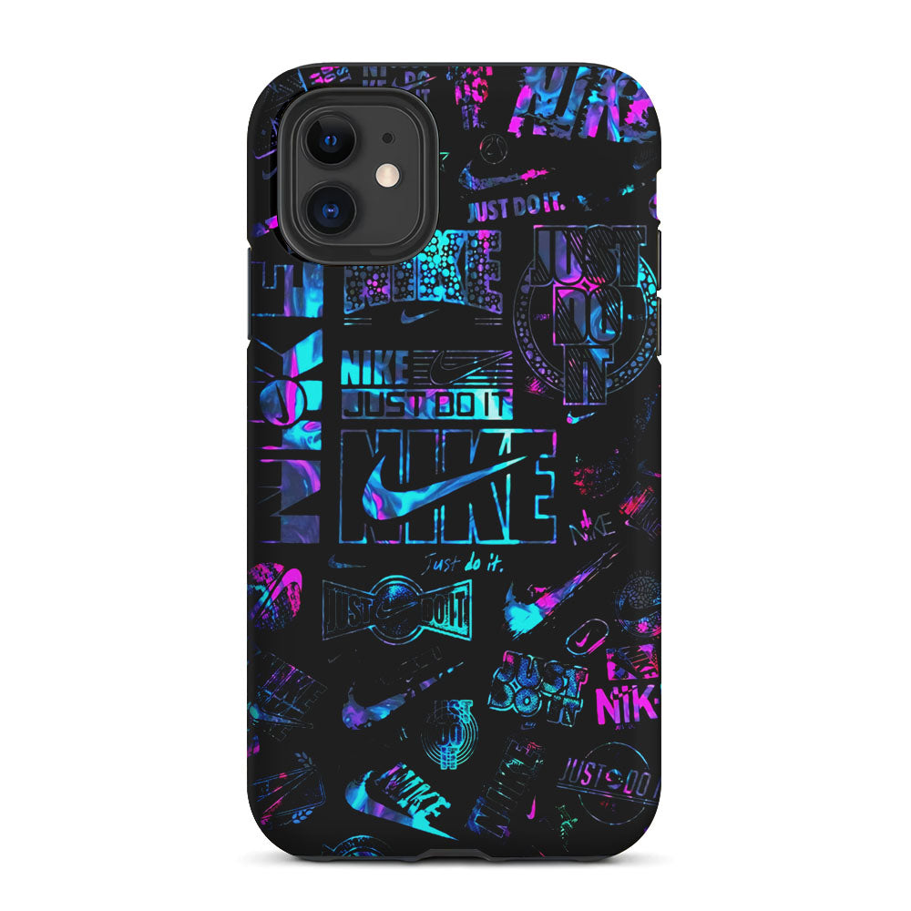 Artistic Nike Logo 2 in 1 Tough Phone Case