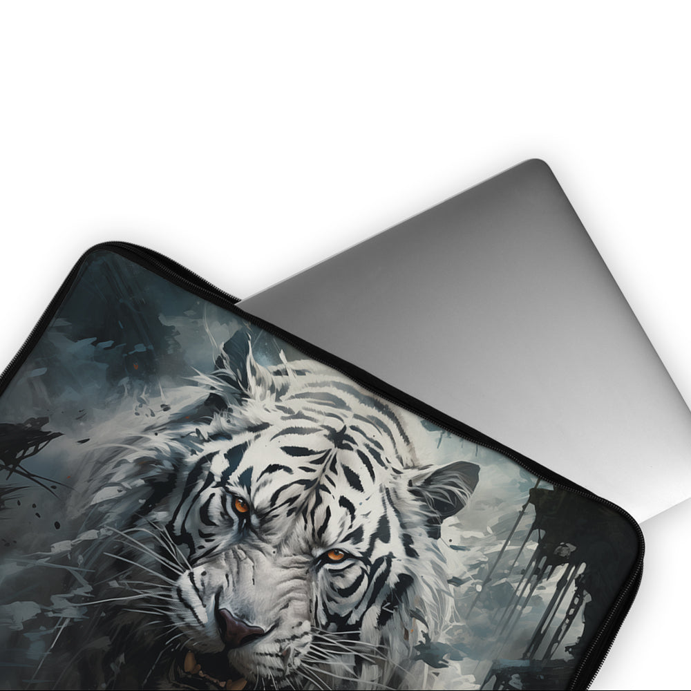 Artistic White Tiger Laptop Sleeve Protective Cover